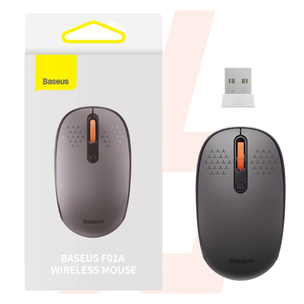 Baseus F01B : Souris Sans Fil Tri-Mode, Connexion Bluetooth/2.4G/USB-C, Design Compact et Portable – Image 2