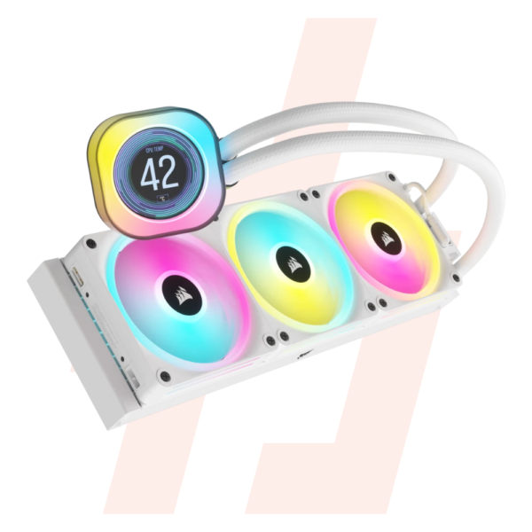 Corsair iCUE LINK H150i LCD (Blanc) : Refroidissement Liquide 360mm avec Écran LCD, Compatible iCUE, Design Élégant – Image 2
