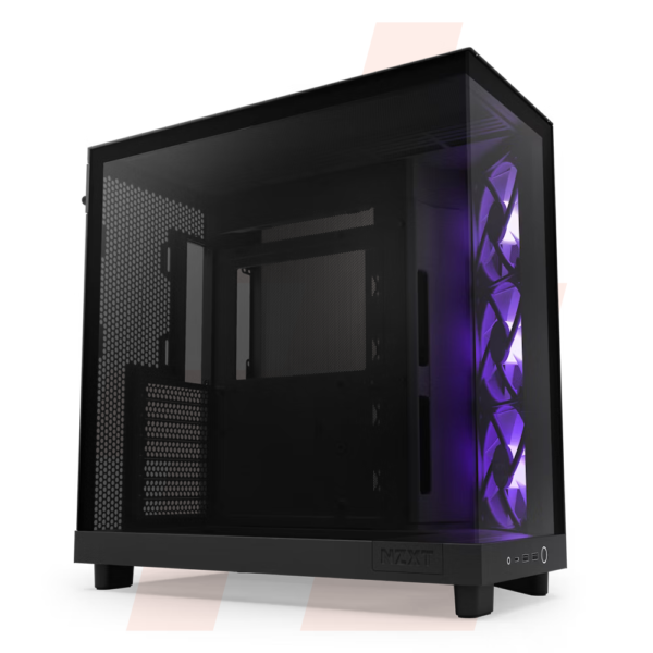 NZXT H6 Flow RGB Black : Boîtier PC ATX avec Flux d'Air Optimisé, Éclairage RGB, Design Moderne – Idéal pour les Configurations Gaming et Créatives – Image 2