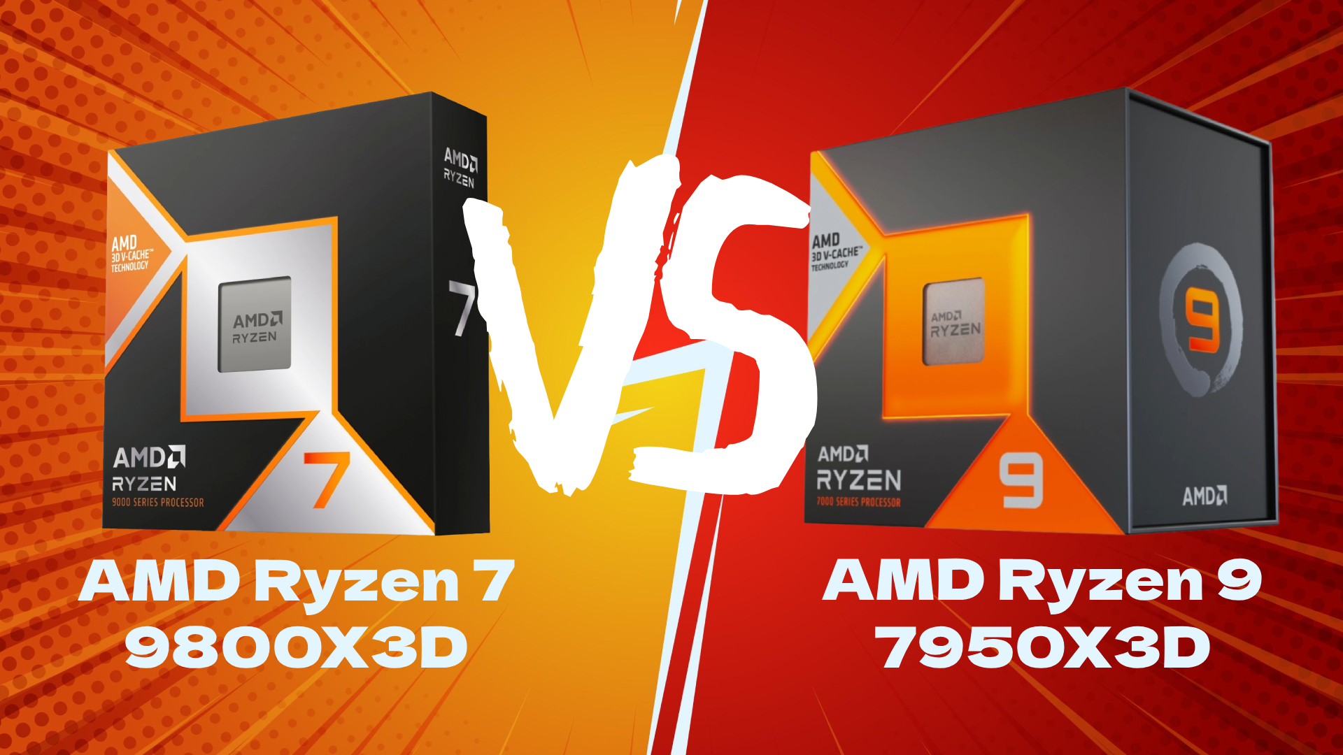 AMD Ryzen 9 7950X3D vs AMD Ryzen 7 9800X3D: Lequel choisir pour le gaming et la productivité?